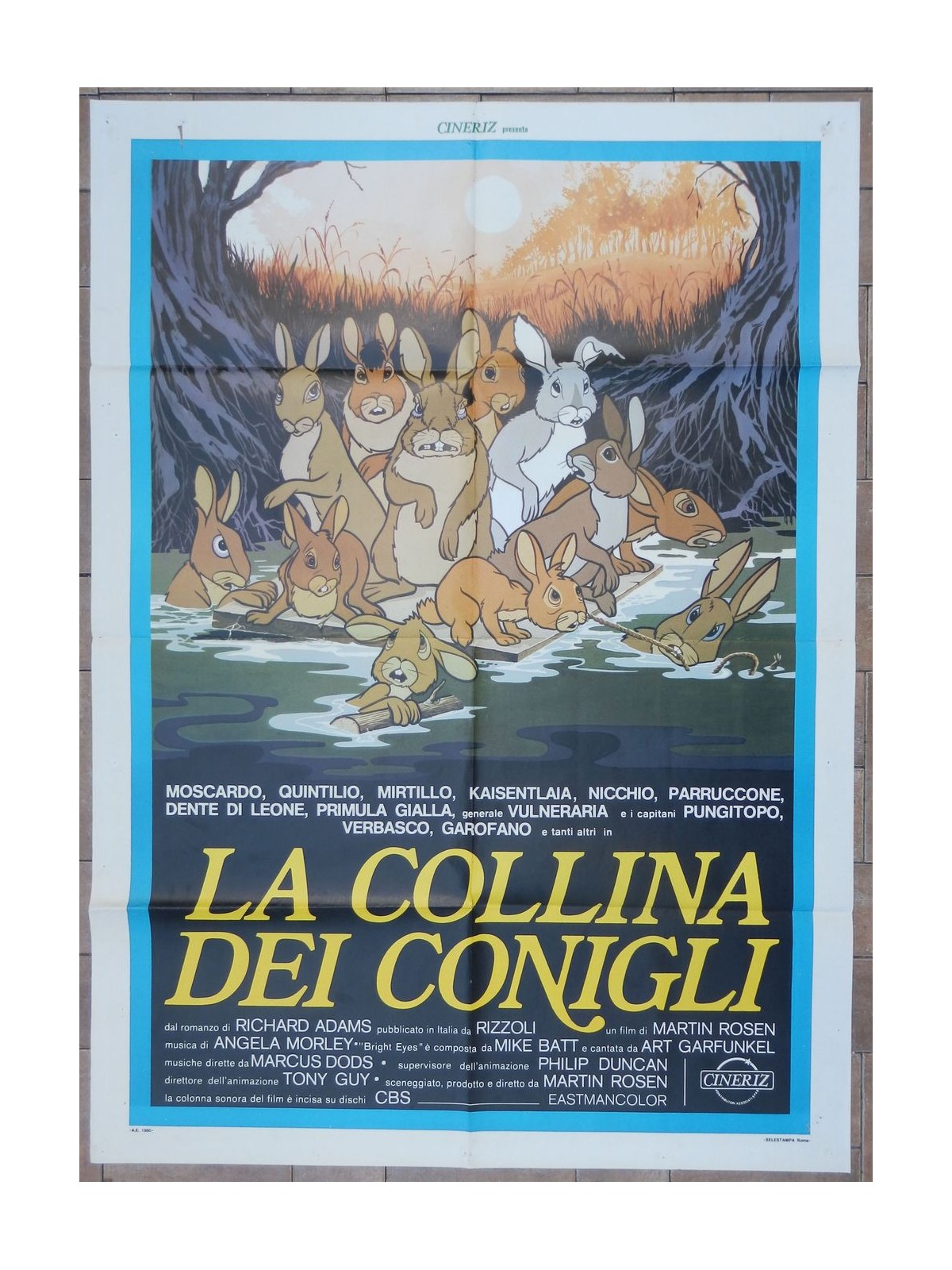 LA COLLINA DEI CONIGLI Manifesto cinematografico originale 2F
