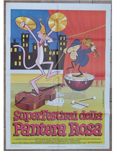 SUPERFESTIVAL DELLA PANTERA ROSA Manifesto cinematografico originale 2F