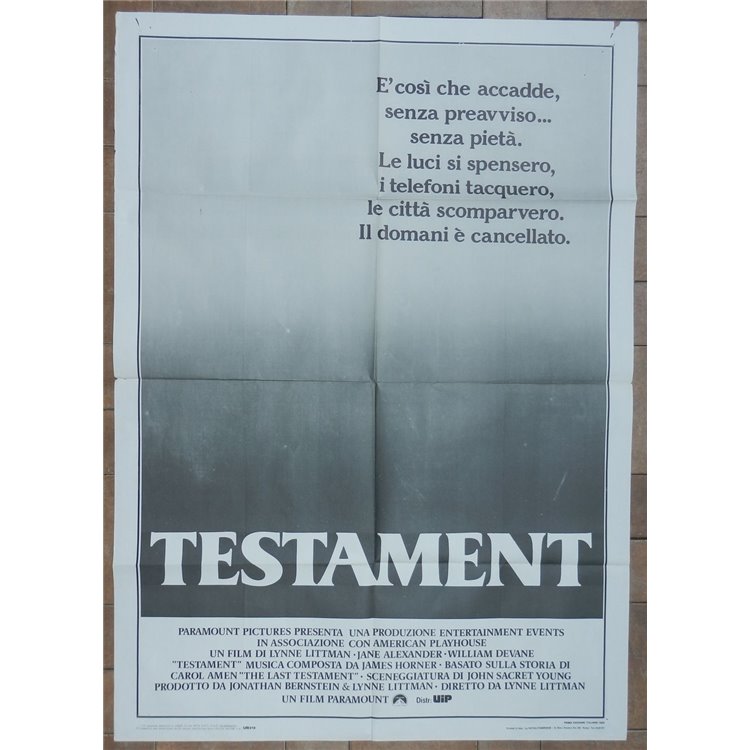 TESTAMENT Manifesto cinematografico originale 2F