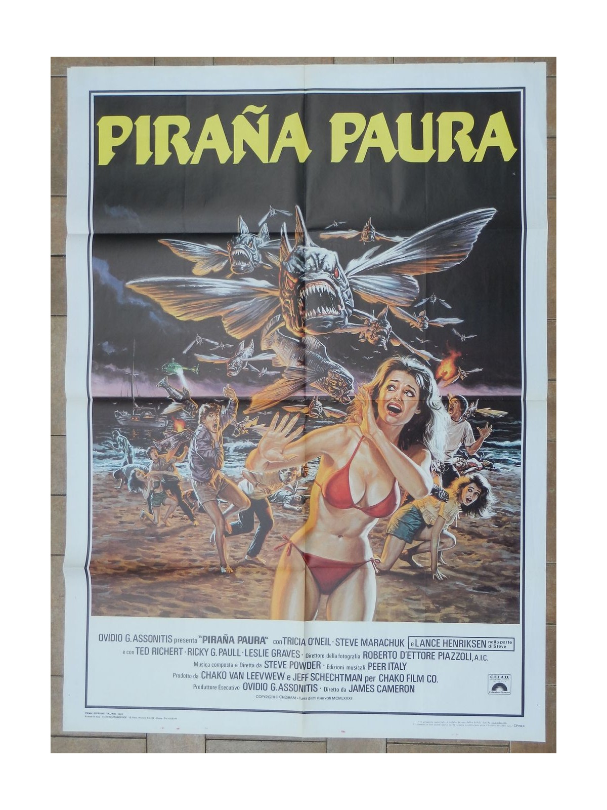 PIRANA PAURA Manifesto cinematografico originale 2F