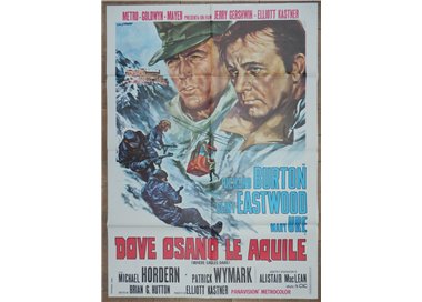 DOVE OSANO LE AQUILE Manifesto cinematografico originale 2F a
