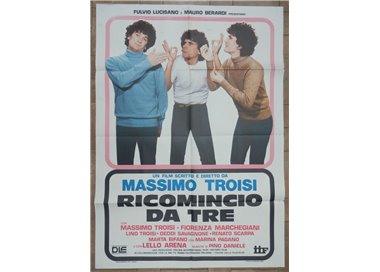 RICOMINCIO DA TRE Manifesto cinematografico originale 2F