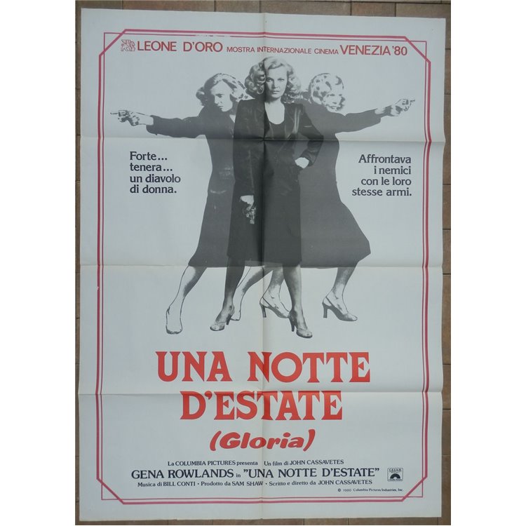 UNA NOTTE D'ESTATE (GLORIA) Manifesto cinematografico originale 2F