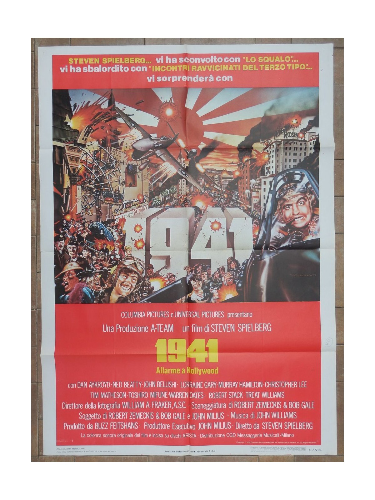 1941 ALLARME A HOLLYWOOD Manifesto cinematografico originale 2F