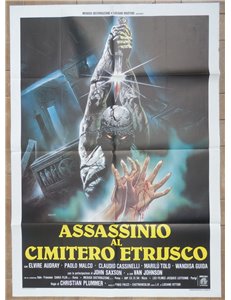 ASSASSINIO AL CIMITERO ETRUSCO Manifesto cinematografico originale 2F