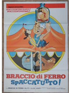 BRACCIO DI FERRO SPACCATUTTO Manifesto cinematografico originale 2F