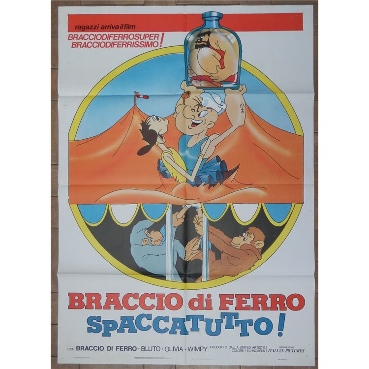 BRACCIO DI FERRO SPACCATUTTO Manifesto cinematografico originale 2F