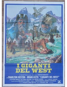 I GIGANTI DEL WEST Manifesto cinematografico originale 2F a
