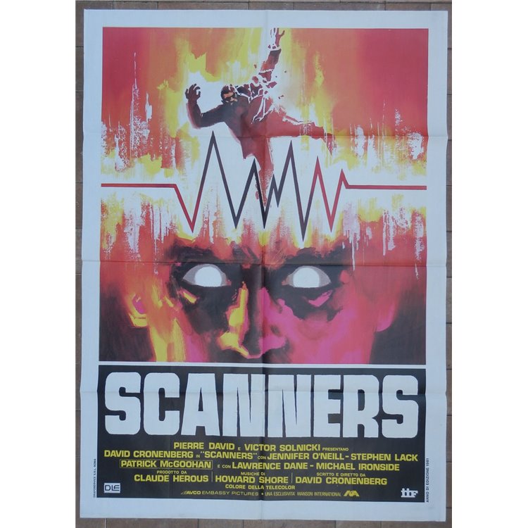 SCANNERS Manifesto cinematografico originale 2F