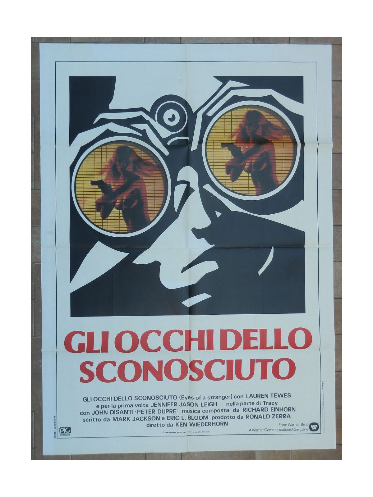 GLI OCCHI DELLO SCONOSCIUTO Manifesto cinematografico originale 2F