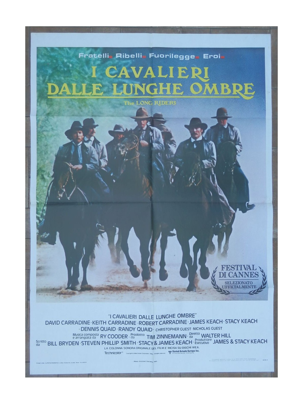 I CAVALIERI DALLE LUNGHE OMBRE Manifesto cinematografico originale 2F