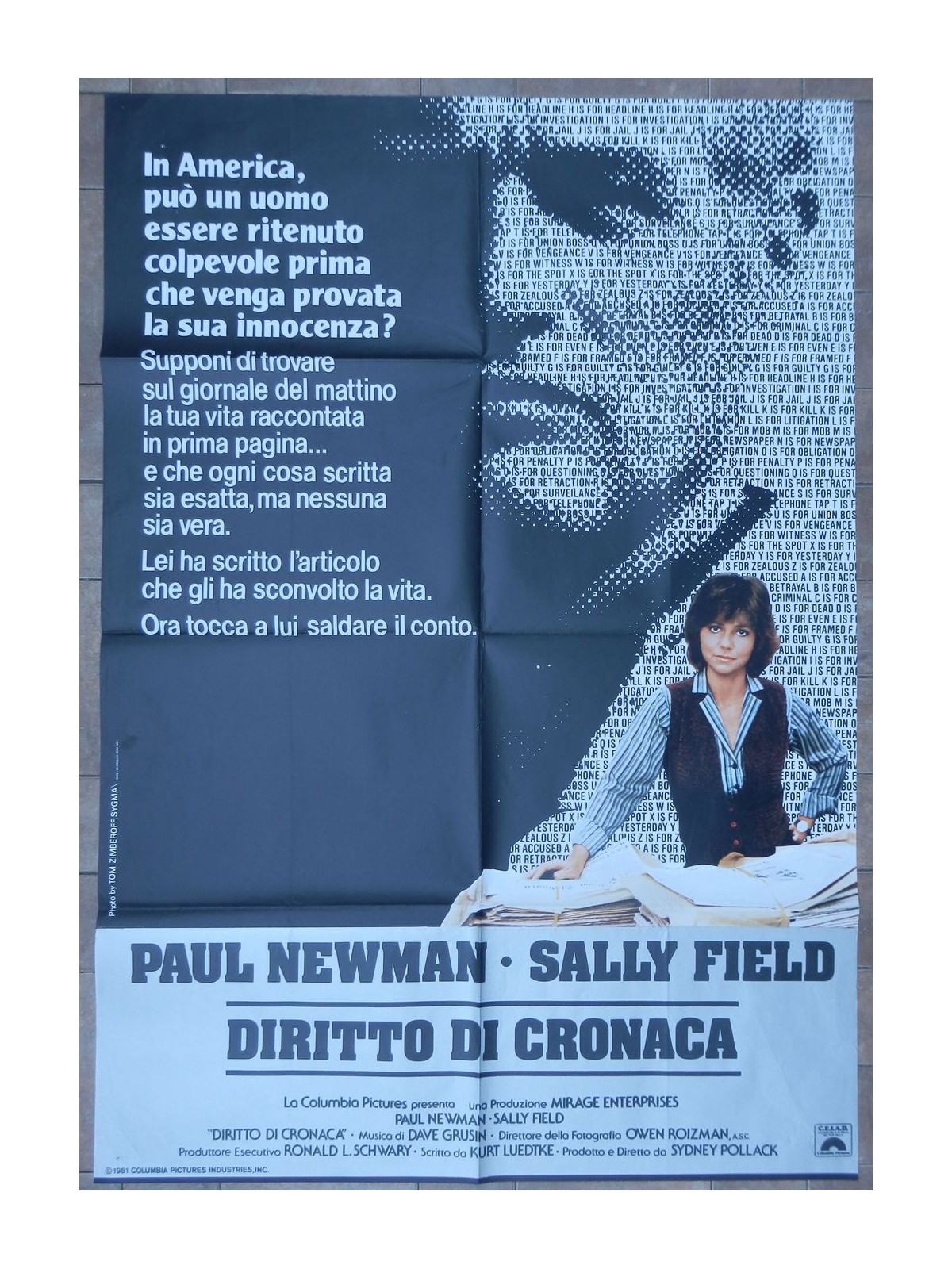 DIRITTO DI CRONACA Manifesto cinematografico originale 2F