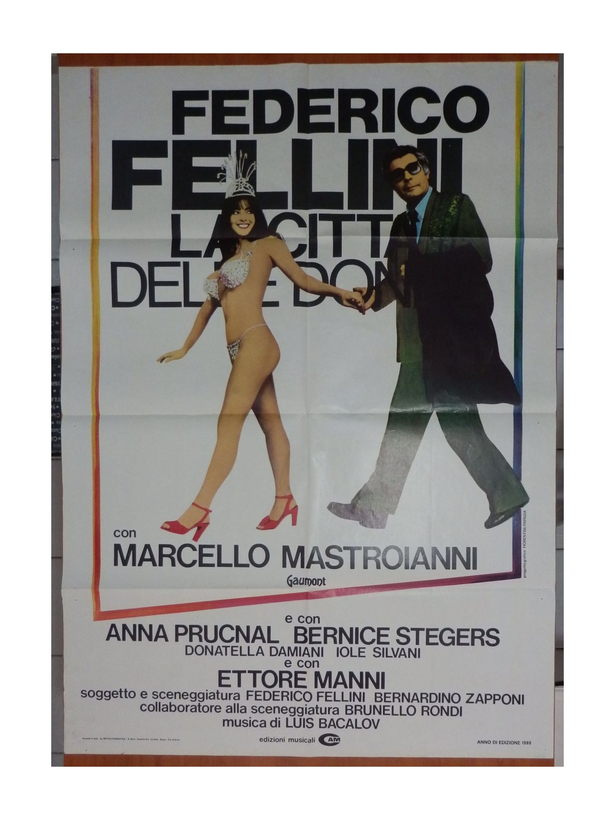 LA CITTA' DELLE DONNE Manifesto cinematografico originale 2F