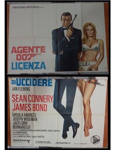 AGENTE 007 LICENZA DI UCCIDERE Manifesto cinematografico originale 4F