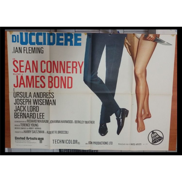 AGENTE 007 LICENZA DI UCCIDERE Manifesto cinematografico originale 4F