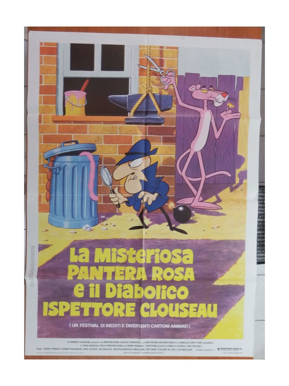 LA MISTERIOSA PANTERA ROSA E IL DIAB.. Manifesto cinematografico originale 2F