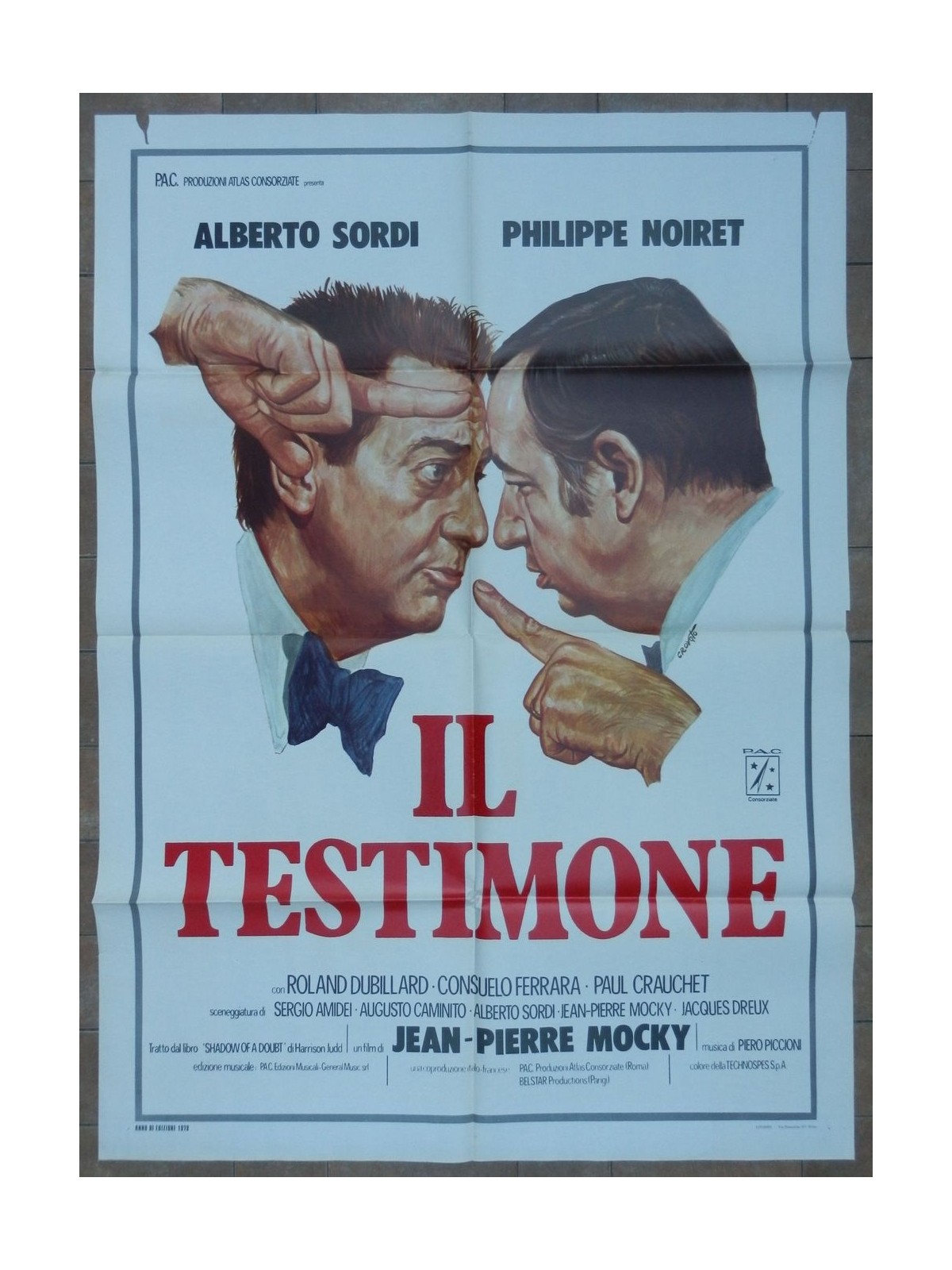 IL TESTIMONE Manifesto cinematografico originale 2F