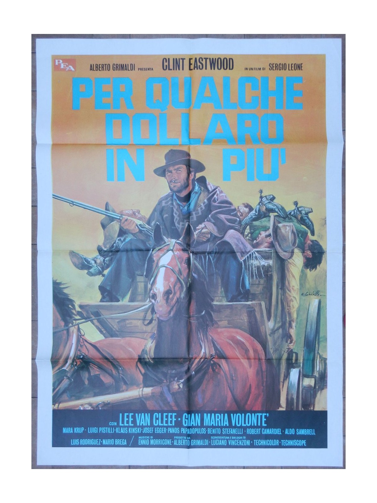 FOR A FEW DOLLARS MORE Original 2F Movie Poster