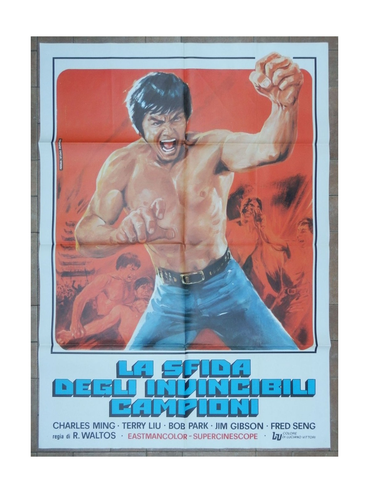 LA SFIDA DEGLI INVINCIBILI CAMPIONI Manifesto cinematografico originale 2F