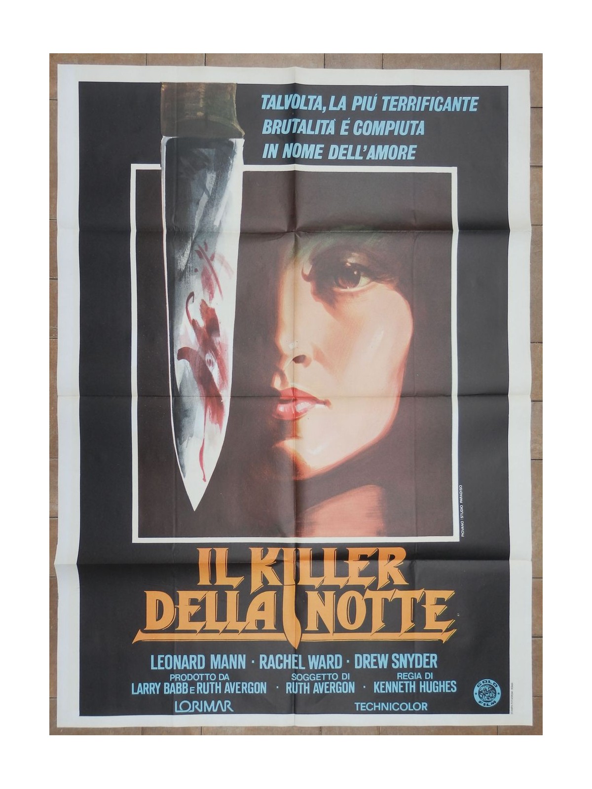 IL KILLER DELLA NOTTE Manifesto cinematografico originale 2F a