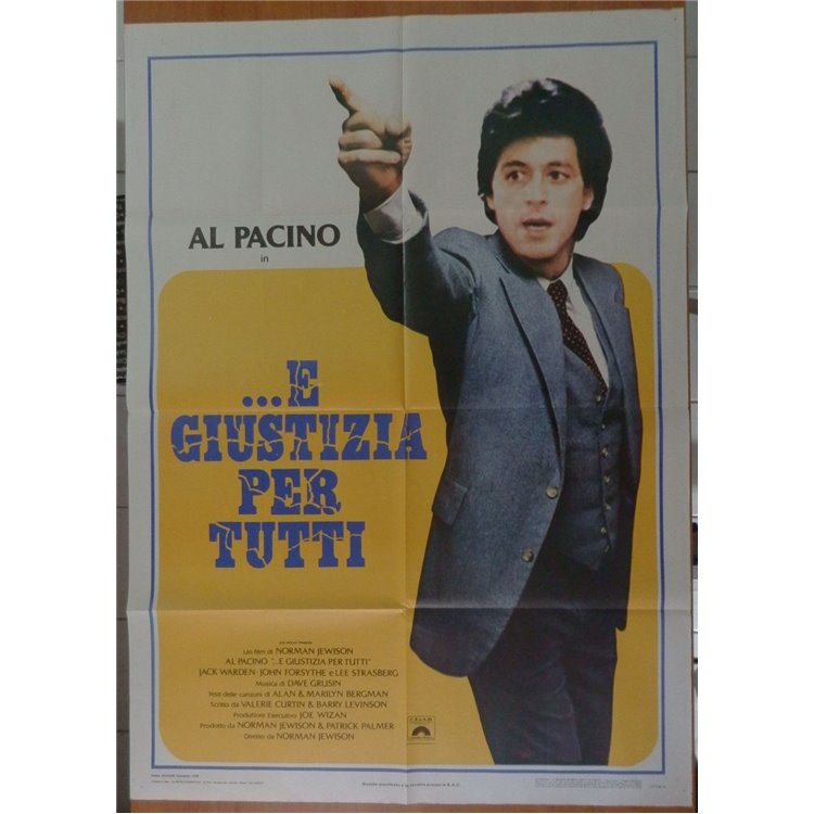 E GIUSTIZIA PER TUTTI Manifesto cinematografico originale 2F