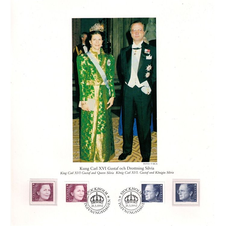SVEZIA 1992 Folder Famiglia Reale