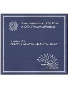 ITALIA 1985 Esposizione di filatelia, folder con 3 BF MNH**