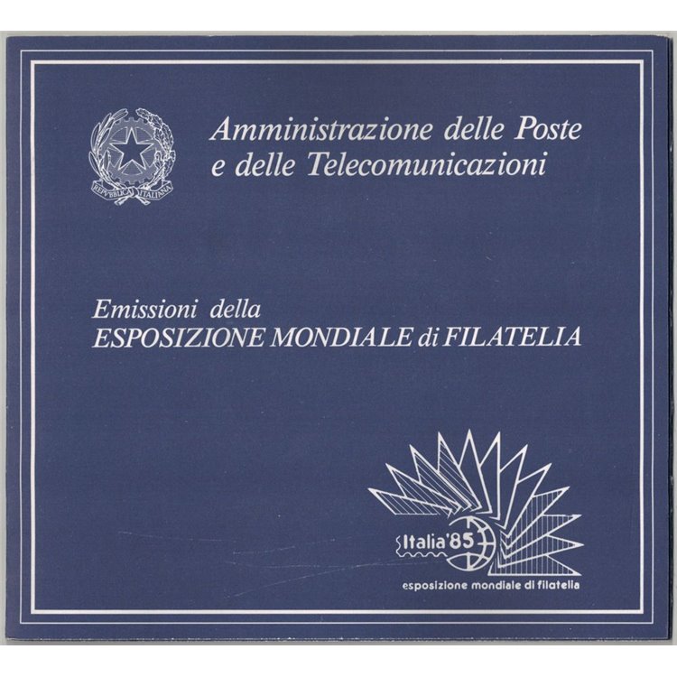 ITALIA 1985 Esposizione di filatelia, folder con 3 BF MNH**