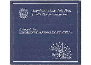 ITALIA 1985 Esposizione di filatelia, folder con 3 BF MNH**