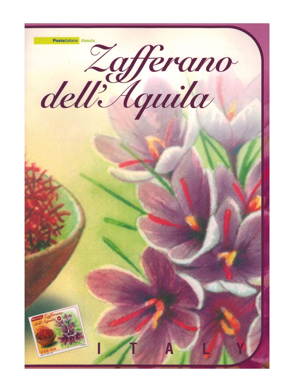 ITALY 2008 Folder Saffron from L'Aquila