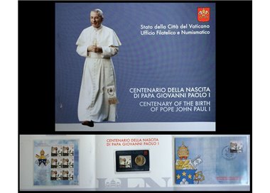 VATICAN 2012 Folder Centenary Pope John Paul I