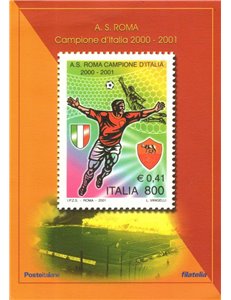 ITALY 2001 Folder Roma Champion of Italy