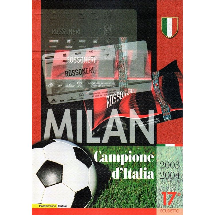 ITALIA 2004 Folder Milan Campione d'Italia