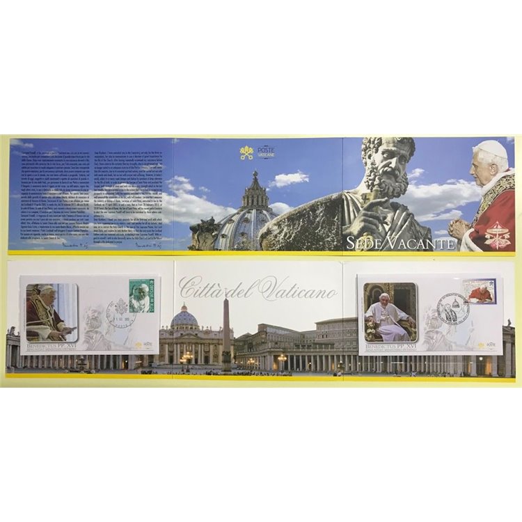 VATICAN 2013 Folder Sede Vacante (Announcement and Last Day)