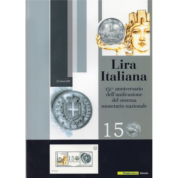 ITALY 2012 Folder Anniversary of the Lira