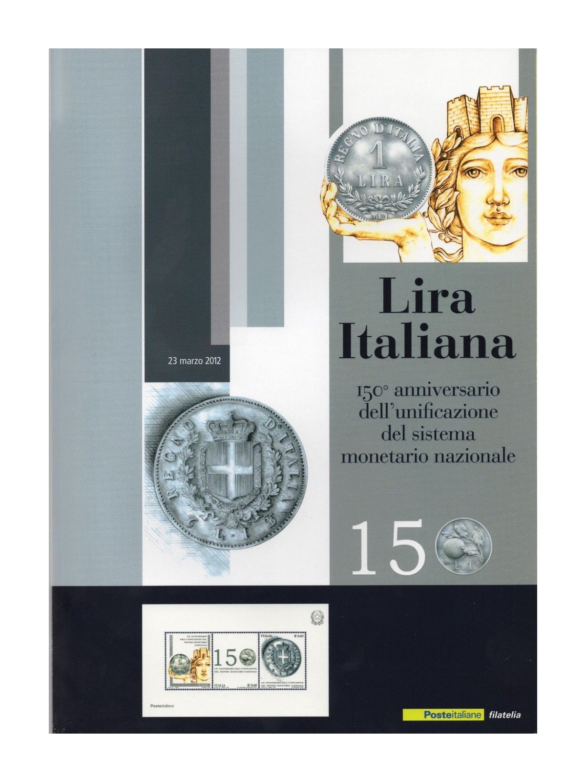 ITALIA 2012 Folder Anniversario della Lira