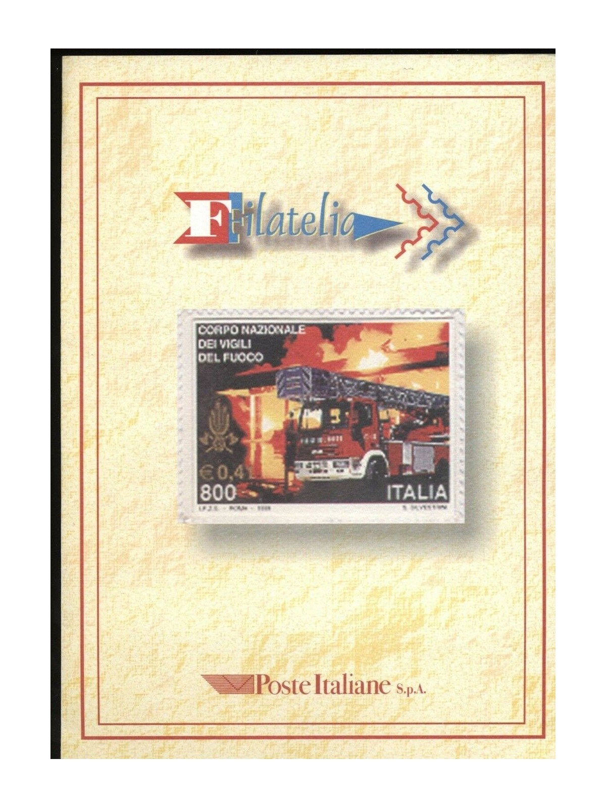 ITALY 1999 Folder National Fire Brigade Corps
