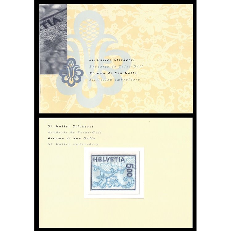SWITZERLAND 2000 St. Gallen Lace (Official Folder) MNH**