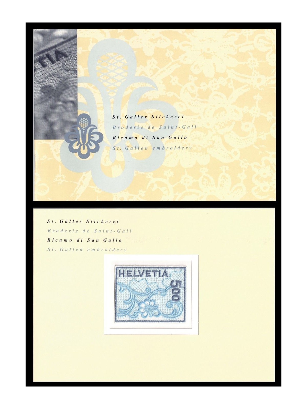 SWITZERLAND 2000 St. Gallen Lace (Official Folder) MNH**