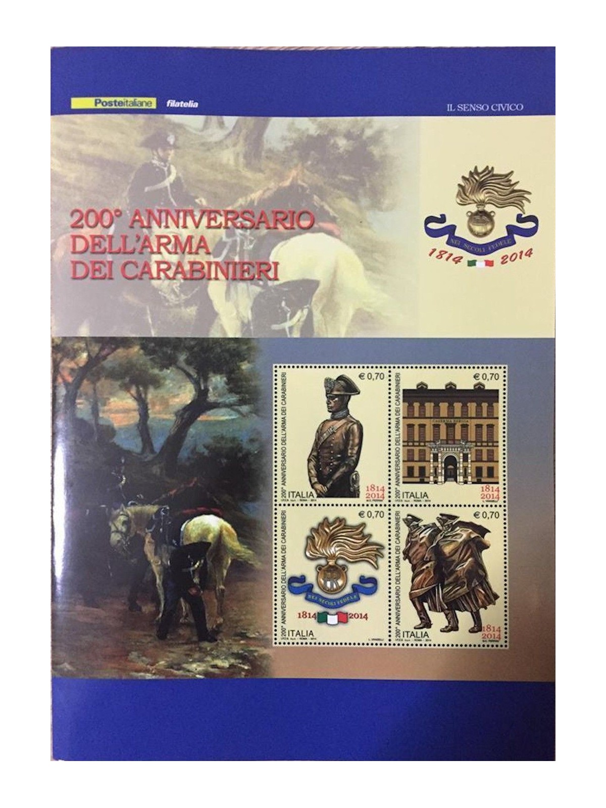 ITALIA 2019 Folder 200° Ann. dell'arma dei Carabinieri