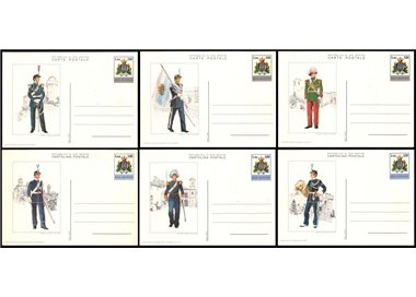 SAN MARINO 1980 Uniformi Sammarinesi 6 Cartoline Postali nuove