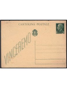 ITALIA REGNO 1942 Vinceremo 15c verde, Cartolina Postale nuova