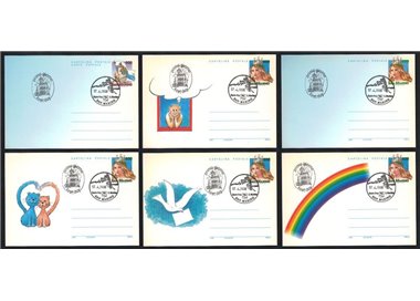 SAN MARINO 1998 Augurali 6 Cartoline Postali FDC
