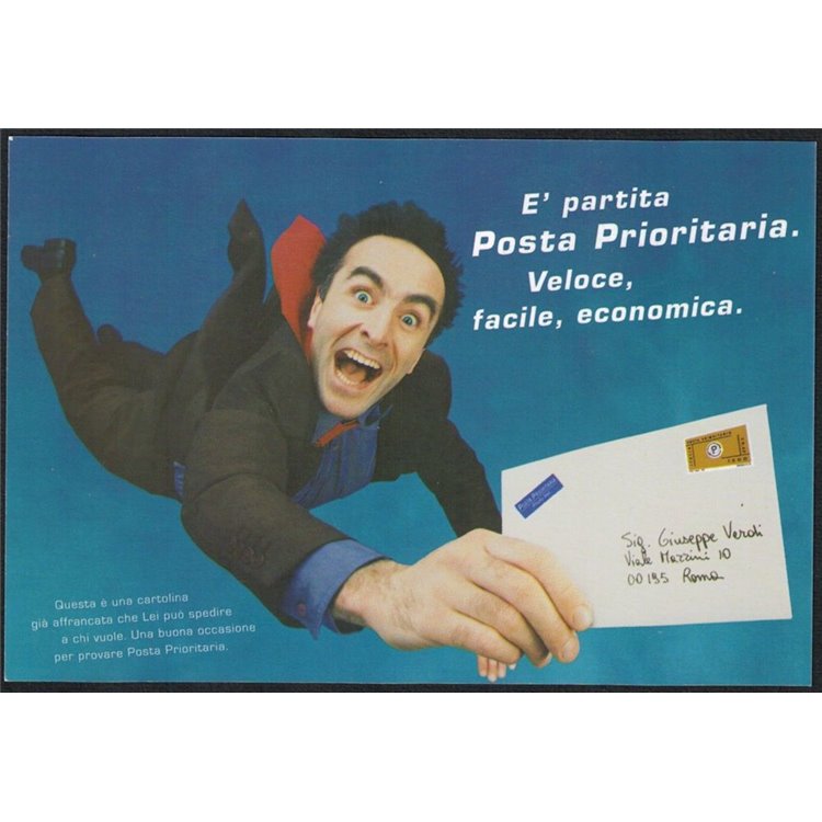 ITALIA 1999 Prioritario, Cartolina Postale nuova