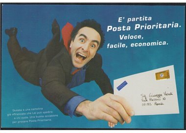 ITALY 1999 Priority, New Postcard