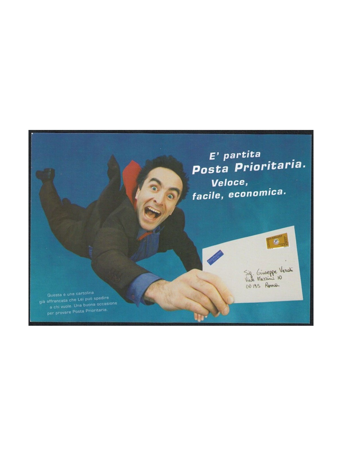 ITALIA 1999 Prioritario, Cartolina Postale nuova