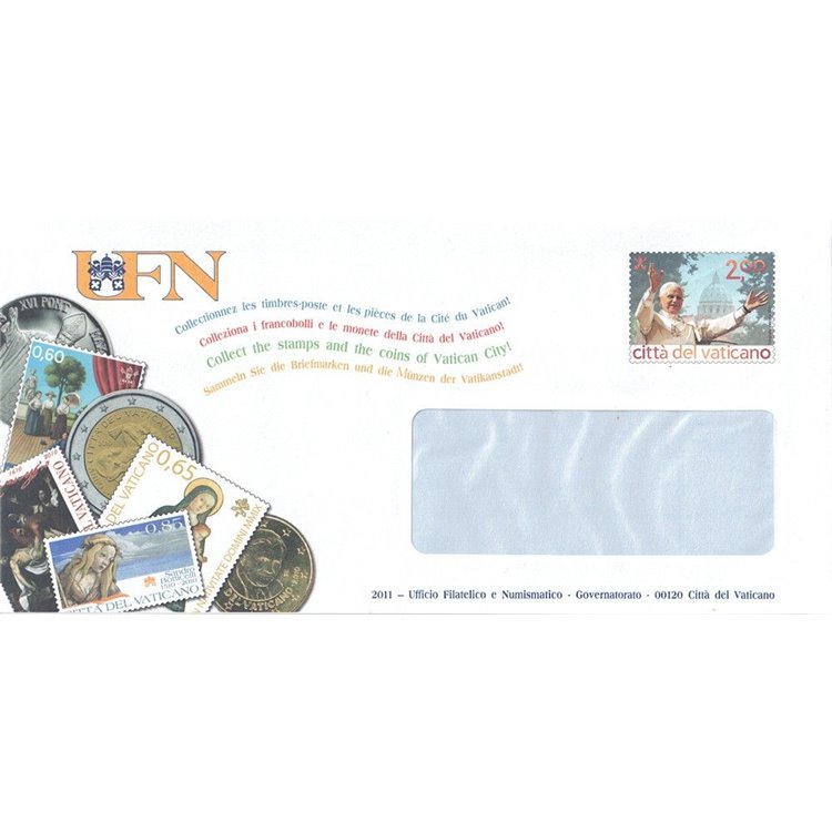 VATICAN 2011 Pope Benedict XVI and the Dome (Postal Envelope) new