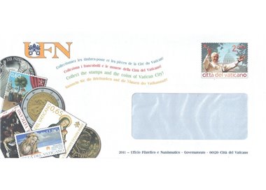 VATICAN 2011 Pope Benedict XVI and the Dome (Postal Envelope) new