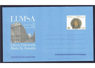 VATICAN 2009 LUMSA Anniversary (aerogram) new