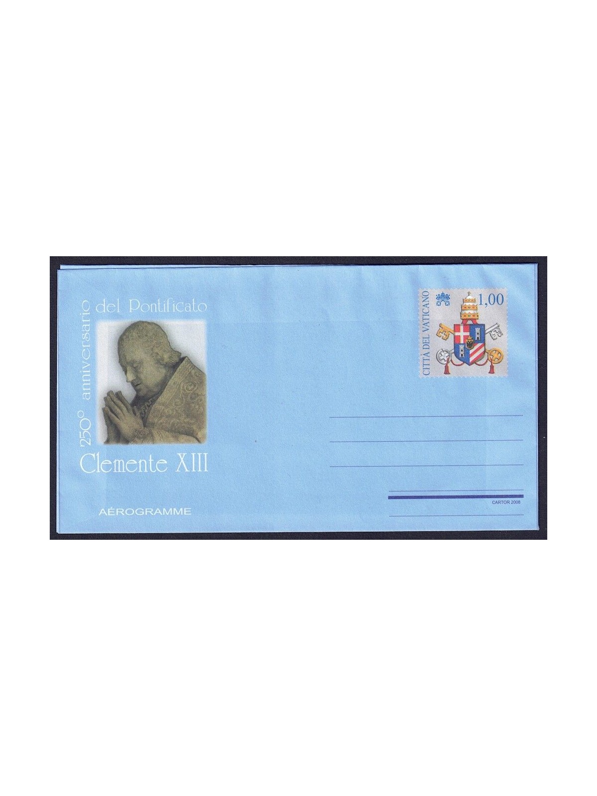 VATICAN 2008 Clement XIII (aerogram) new